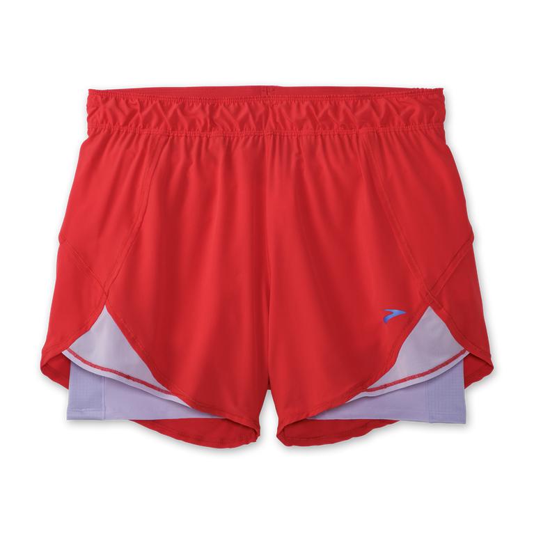 Brooks Chaser 5 Women's Running Shorts - Jamberry/Red/Violet Dash (30874-OEUT)